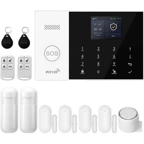 Sistema de seguridad, integración inteligente, alertas en tiempo real, kit WiFi 4G C (1/2)