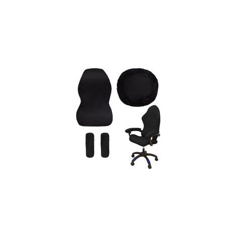 Housses de Chaise de Gaming Lot de 4,nsemble Housse Fauteuil Gamer avec Housses d'accoudoirs/couvertures de Dossier de Chaise/Housse de siège de Chaise,Convient aux chaises de Jeu (Noir)