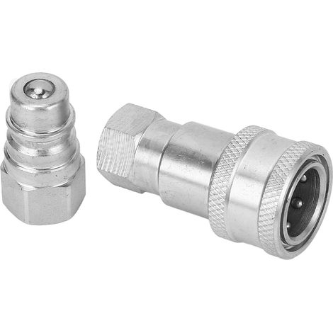 Raccord rapide hydraulique en acier trempé mâle et femelle 1/4" NPT pour ISO5675 (1/5)