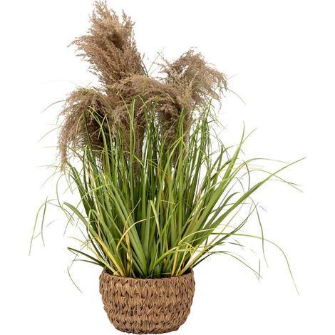 Plante Herbe Artificielle en Pot "Maxime" 80cm Vert (1/4)
