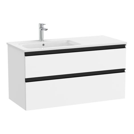 CONJUNTO MUEBLE THE GAP 1000X460 2 CAJONES + LAVABO IZQUIERDA BLANCO MATE