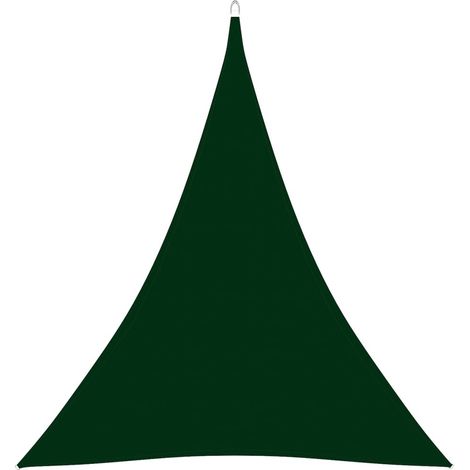 Voile de parasol Tissu Oxford triangulaire 5x7x7 m Vert foncé (1/5)