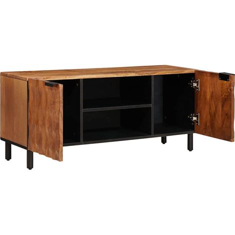 Meuble TV avec étagère Finition Acacia Brun 105 x 33 x 46 cm (1/5)