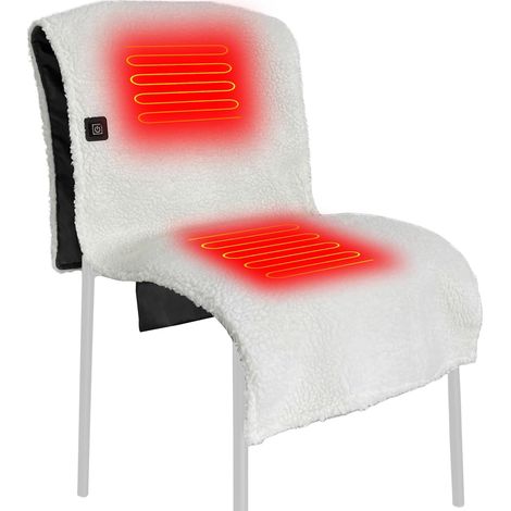 Coussin de siège chauffant électriquement, température réglable, alimentation USB, 3 niveaux de température, convient aux fauteuils à bascule dans les bureaux et les restaurants (1/5)