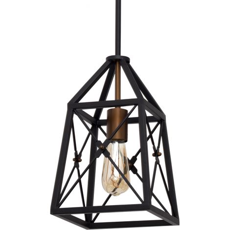 Pavel Pendelleuchte 1xe27 Schwarz/Gold Reg.x20x20 Articulable de FABRILAMP. (1/4)