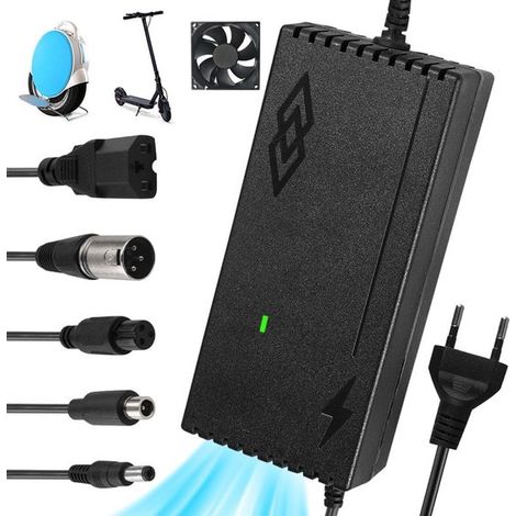 Chargeur universel pour scooters électriques 54,6 V 2 A avec 5 connexions différentes (1/5)