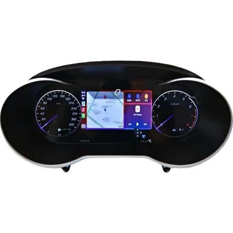 Panel de instrumentos digital, soporte multilingüe, pantalla personalizable, negro. (1/2)