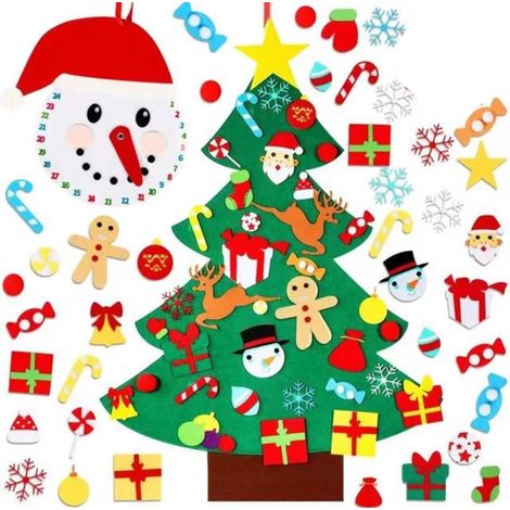 Kit Décoration De Noël - 37 Pièces Ornement 3D Arbre De Noël Pour Enfants - Autocollants Et Accessoires - Idéal Pour Activités Familiales - 1 Lot (1/5)
