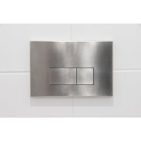 FugaFlow Eccelente Press Plaque de commande DualFlush pour bâti-support Geberit UP320 Métal rectangulaire Steel (1/5)