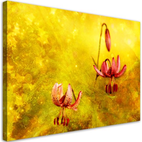 Quadro su tela, Fiori tuli appassiti - 60x40 (1/4)