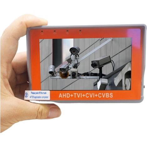 Testeur de vidéosurveillance prenant en charge la caméra IP IV7W 4.3 Pouces 5MP 4MP AHD TVI CVI CVBS Testeur De Caméra De Vidéosurveillance Analogique Moniteur Prise En Charge UTP PTZ Test Sortie DC12 (1/5)