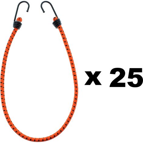 GT Garden 25 Stück Universal-Gepäckspanner mit Haken- Spanngurte, Spanngummi, Expander Spannschloss 60 cm