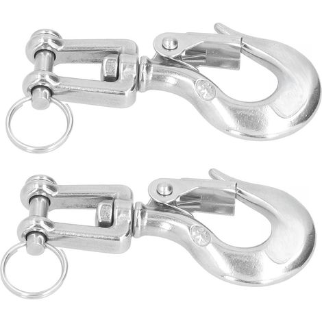 2 Stück Hebehaken aus Edelstahl 304 mit Sicherheitsverriegelung (3/16 Zoll (150 kg)) (1/5)