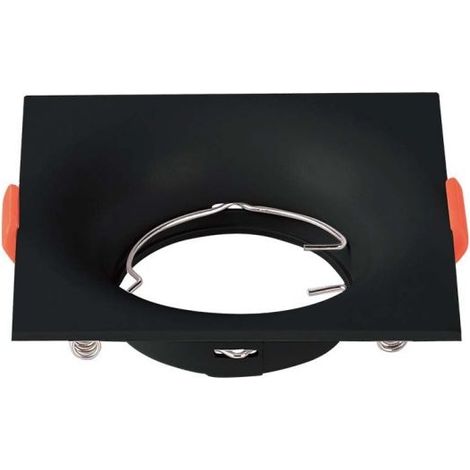 V-TAC Portafaretto da Incasso Quadrato per Faretti LED GU10 Colore Nero