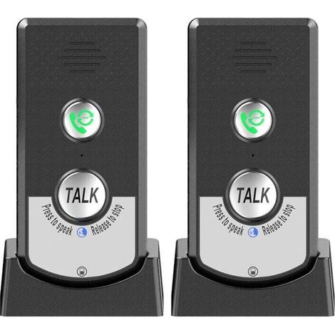Lot de 2 interphones sans fil – Communication bidirectionnelle – Portée jusqu'à 1000m – Autonomie 1 semaine – Réglage du son 3 niveaux (1/5)