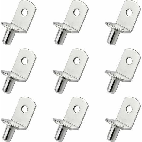 25 Pièces Chevilles de Support d'Étagère Goupille de Support d'Etagère en Métal Taquets pour Etagères L Forme Support Équerre Pour bois ou Verre Armoire Placard Bibliothèque,Superma (1/5)