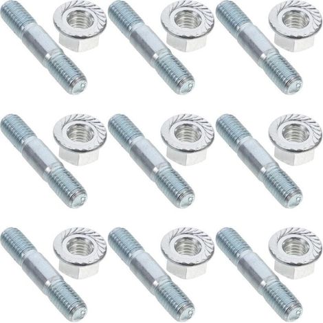 Vis de Stabilisation de Chaîne et Écrous à Double Extrémité pour Tronçonneuse, Kit Entretien Chaîne, Fixation pour Guide-chaîne, Métal Robuste, Installation Rapide, Usage (1/5)