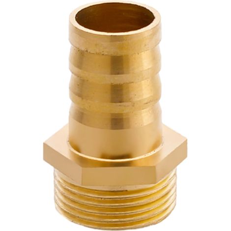 Raccord cannelé en laiton 3/4", filetage mâle (19 mm Épais) (1/5)