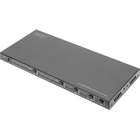 DIGITUS Commutateur matriciel HDMI 4x2, 4K / 60 Hz Scaler, EDID, Arc, HDCP 2.2, 18 Gbit/s (1/5)