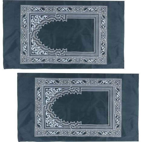 Lot de 2 tapis de prière portables, coupe-vent et imperméables, en matériau de qualité supérieure et très résistant, pour vos voyages. (1/5)