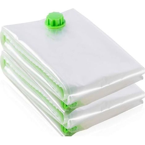 Ecleanfy - Sacs sous vide XXL (120 x 100 cm) - Sacs de rangement sous vide extra larges pour vêtements, couettes et literie (2 pièces) (1/5)