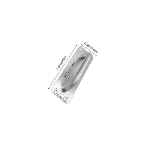 Tirador de acero inoxidable para puerta corredera, tirador cuadrado para armario, tirador de puerta (200x65 mm) - Crezuo (1/3)