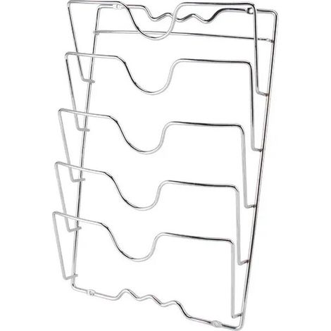 Support mural pour couvercles de casseroles, Support de couvercles de casseroles à 5 niveaux pour porte d'armoire,mur, 5 compartiments