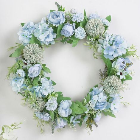 Jeffergarden Couronne Florale, Couronne Artificielle pour Décor de Porche de Ferme de Maison de Mur de Fenêtre Intérieure Extérieure (V)-DOU
