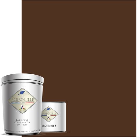 Peinture résine époxy 0,75L BRILLANT 10m² Marron Chocolat Abomey