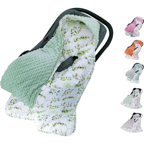 Couverture Enveloppante Hiver Bébé, Couverture Multifonction pour Bébé 90 x 90 cm, Utilisable sur Le siège Auto, de la Poussette (Automne et Hiver, Feuilles) (1/5)