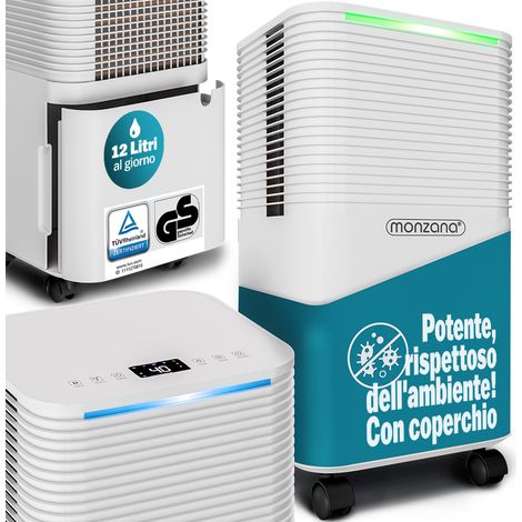 Deumidificatore elettrico 44,5x25,5x22cm 12L timer 24 ore (1/9)