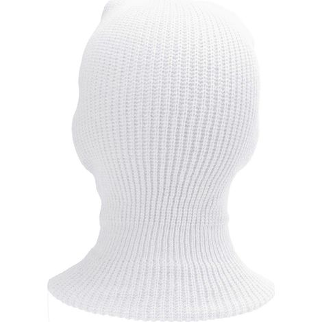 Masque intégral tricoté à 3 trous, coupe-vent, chaud, idéal pour l'hiver et les sports de plein air comme le ski ou le ski (blanc) xx8 (1/3)
