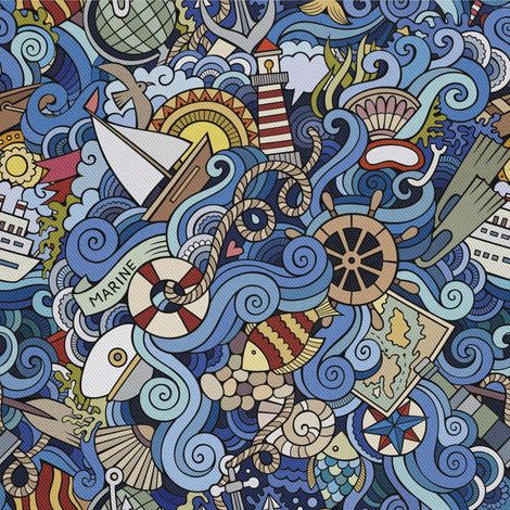 Telas decorativas Oxford para exteriores - Motivo Comic-Marine I DX117 (1/5)