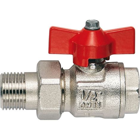 6PZ VALVOLA A SFERA IDEAL IN OTTONE PER COLLETTORI M/F Art. 098 mis.1