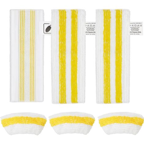 Lot de 6 Lingettes de Rechange pour Nettoyeur Vapeur pour Kärcher EasyFix (1/5)