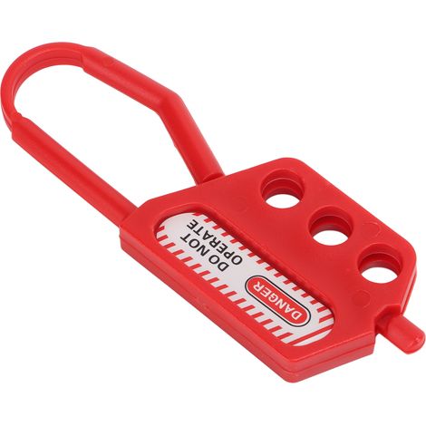 Verrou de sécurité à moraillon à 3 trous, grande flexibilité, petit format, portable et plus sûr, en nylon industriel pour produits chimiques et charbon.