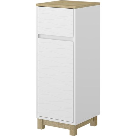 Mobile midi Livia, Bianco, 30 x 80 cm con cassetto, Vicco