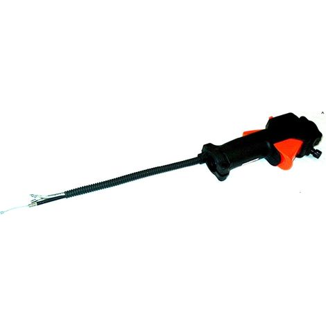 Manettino acceleratore per decespugliatore con impugnatura singola e asta Ø 24mm