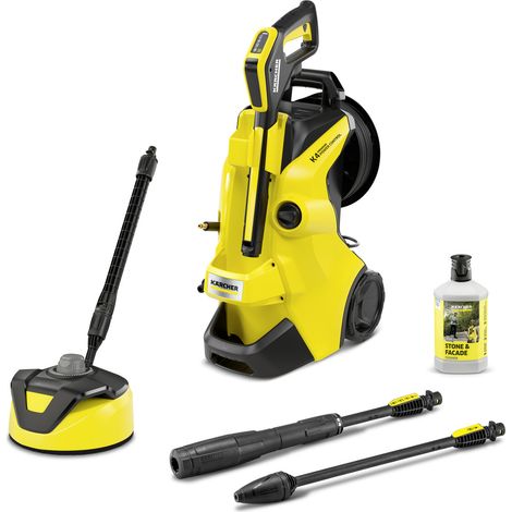 Karcher Nettoyeur haute pression 130 bars K 4 Premium Power Control Home avec enrouleur de flexible HP et nettoyeur de terrasse T-racer T5 (1/10)