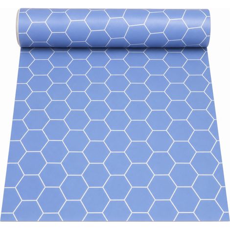 Revêtement de Sol Adhésif Bleu Antidérapant pour Salle d'Eau (1/5)