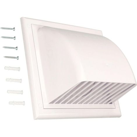 Conduit d'air mural - Diamètre : 150 mm - Sortie murale avec clapet anti-retour - Couvercle de ventilation pour systèmes de ventilation ronds (1/5)