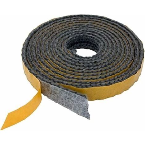 Joint Insert Cheminée, Joints Tressé Auto-adhésive pour Poêle, Cheminée, Tube Poele, Porte de Four, Joints D'étanchéité Résistante à la Chaleur (3mm x 20mm x 3m) (1/5)