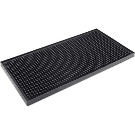 Alfombrilla prensadora para espresso，alfombrilla de silicona antideslizante，apta para máquinas de café，accesorio prensador，15x32 cm，negro (1/5)
