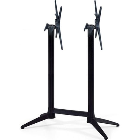 Pied mange debout Double Pliable GALAXIE Noir en aluminium et polypropylène pour extérieur
