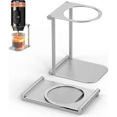 Support universel pour machines à expresso portables – Support verseur pliable en aluminium, accessoire à café compact et léger, compatible avec la plupart des mini-machines. (1/5)