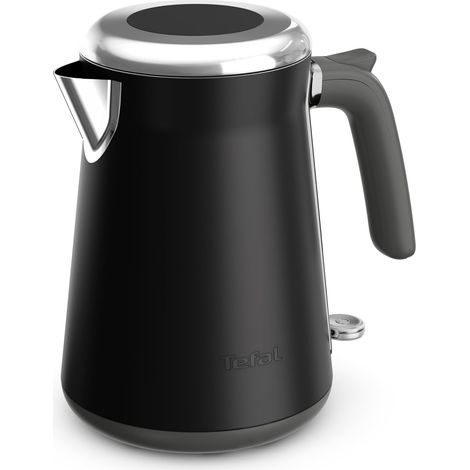 Bouilloire électrique 1,7 L noire en inox avec arrêt automatique