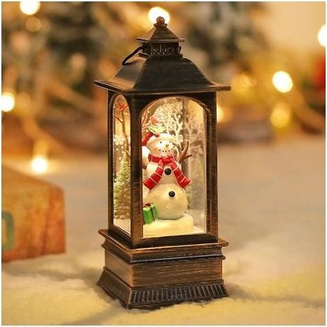 – Autres décorations de Noël, lanterne de Noël LED à piles, lampe bonhomme de neige féerique, guirlandes lumineuses pour fêtes de Noël, décorations de jardin et d'aménagement paysager (1/5)