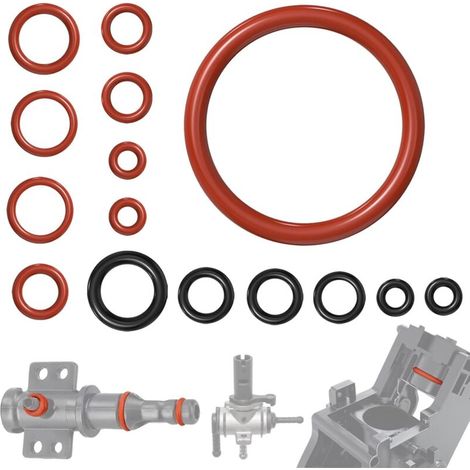 Pack of 15 silicone O-rings for Philips Saeco - Support valve, steam and outlet - Compatible with Philips Saeco Spidem Gaggia machines (1/5)