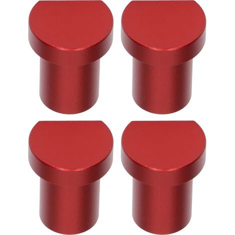 Lot de 4 butées de fin de course pour établi de menuiserie, multifonctionnelles, diamètre 20 mm, rouges. (1/5)
