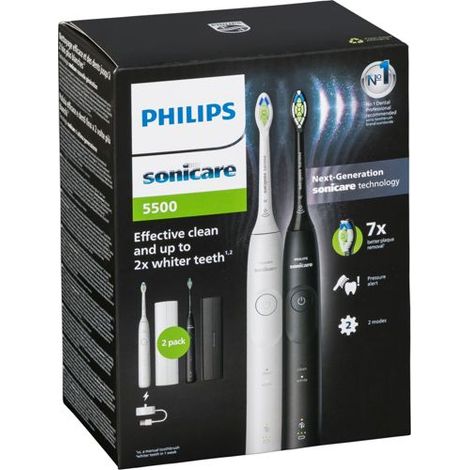 Philips HX7119/02 Sonicare 5500 Schallzahnbürste schwarz/weiss